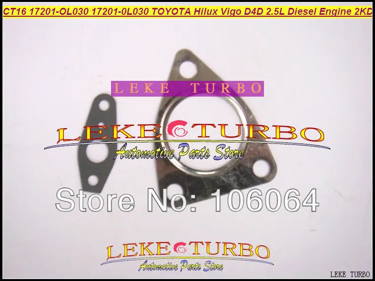 Турбо CT16 17201-OL030 17201 OL030 17201-0L030 17201OL030 Турбокомпрессор для TOYOTA Hilux Vigo D4D 2KD 2KD-FTV 2KDFTV 2.5L |