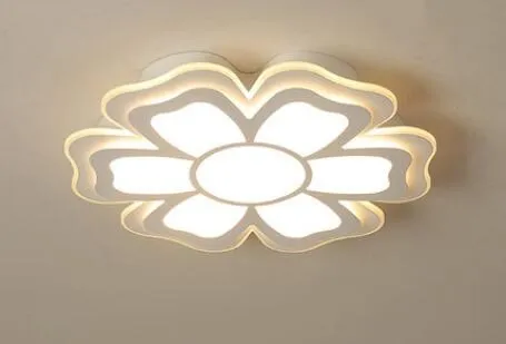 Style C Современные светодиодные люстры потолочные люстры для зала гостиная кровать 110 V-240 V цветы на потолке белый светодиодный светильник - Цвет абажура: Style C