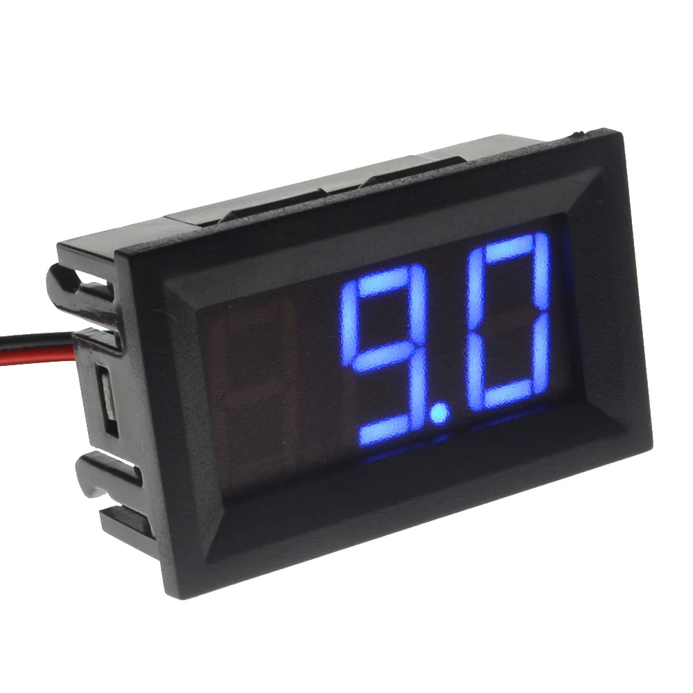 50 шт./лот 3 провода красный/синий/зеленый 0,5" DC0-100V внешний источник питания цифровой светодиодный дисплей Вольтметр с обратной защитой
