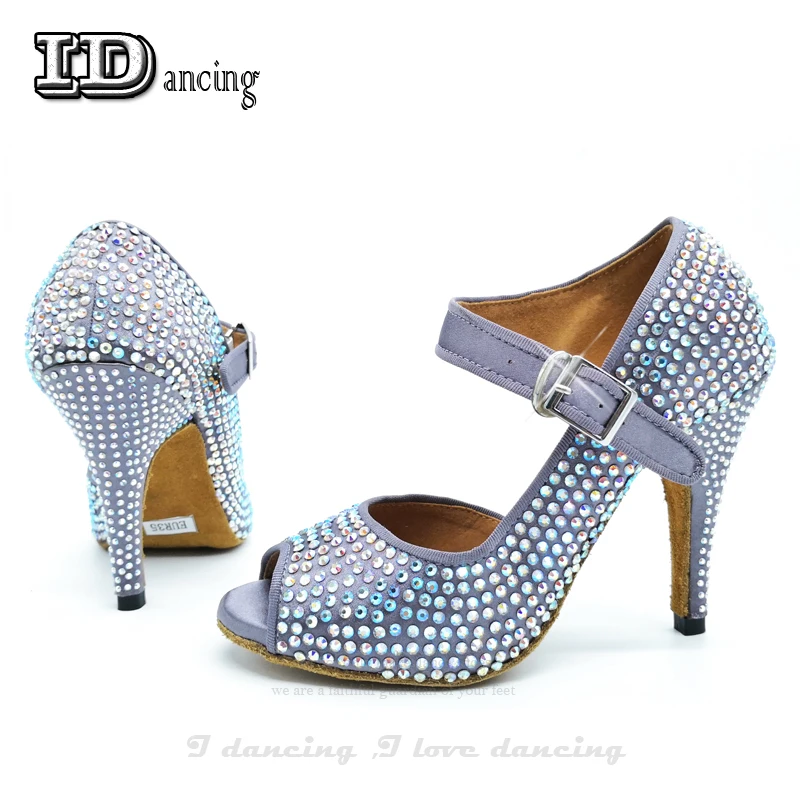 Rhinestone Latin Dance Shoes Diamond Girls Ballroom Sneakers Woman Salas Women Hot Sale JuseDanc | Спорт и развлечения