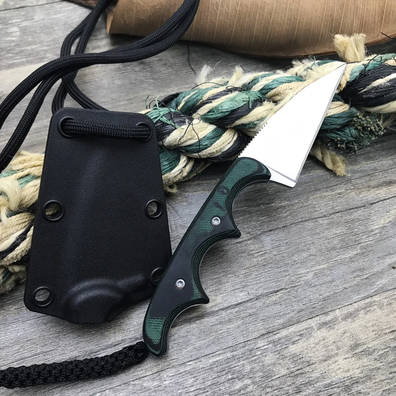 Новые высококачественные наружные карманные ножи, EDC тактический нож с фиксированным лезвием для шеи, 9Cr18Mo Полный Тан нож, ножи для выживания кемпинга инструменты