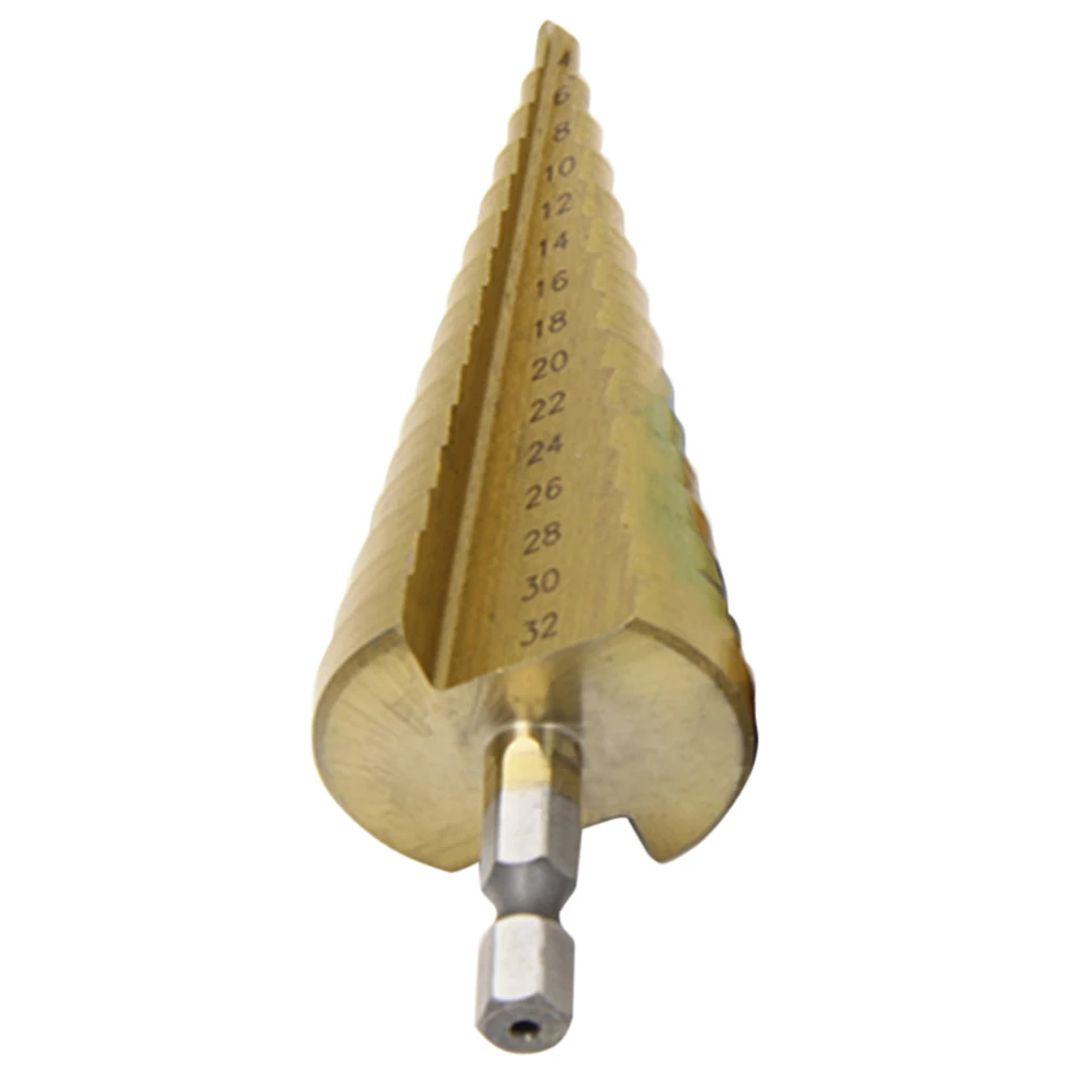 4 32 мм Бурильные долото HSS Титан шестигранным хвостовиком шаг конический