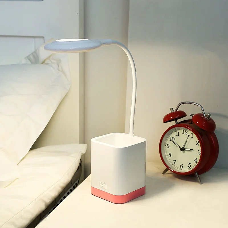 Led desk lamp creative pen holder charging LED eye simple three-speed touch night light student dormitory reading | Освещение