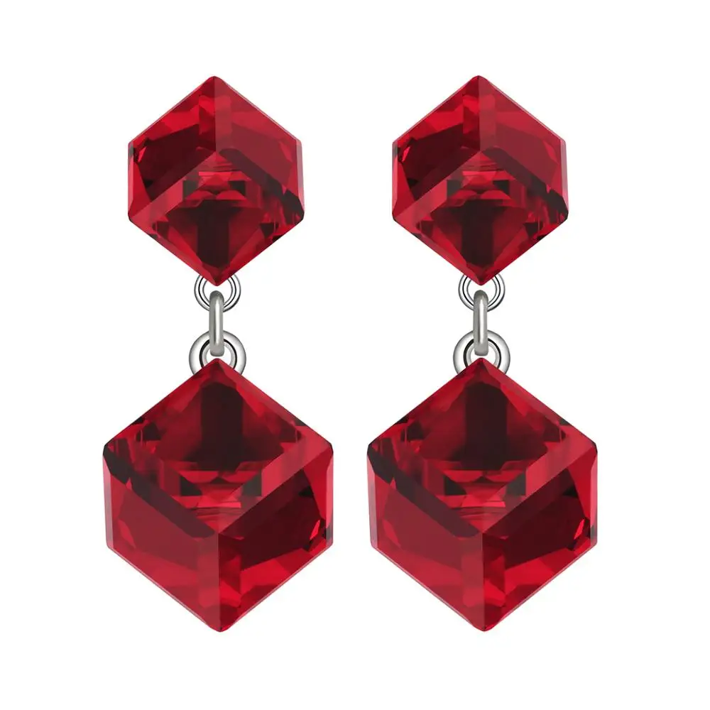 Niumike Embellished with crystals from Swarovski Stud Earrings Women Cubic Crystal Fashion Cute Dangle | Украшения и аксессуары