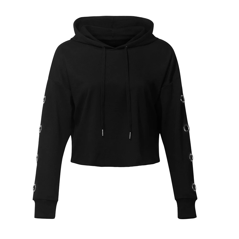 Осенние женские пуловеры с капюшоном длинным рукавом Повседневная спортивная