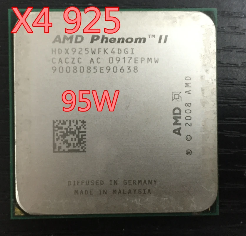 Процессор AMD Athlon II X4 925 (2 8 ГГц 6 Мб кэш памяти L3 разъем AM3 PGA938 (100% рабочий бесплатная
