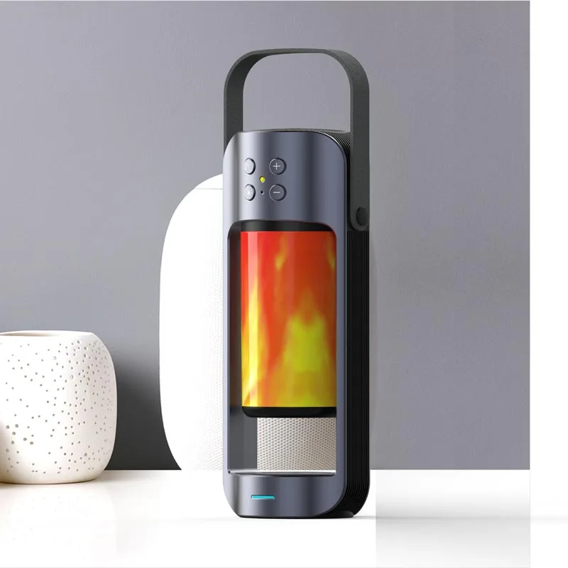 Светильник с пламенем TWS Bluetooth динамик для домашнего кинотеатра Беспроводная зарядка беспроводной динамик аудио открытый многофункциональный динамик