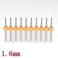 hangxin 10pcs lot 1 6mm pcb end mills tungsten carbide cnc wood router router metal engraving machine tool accessories corn