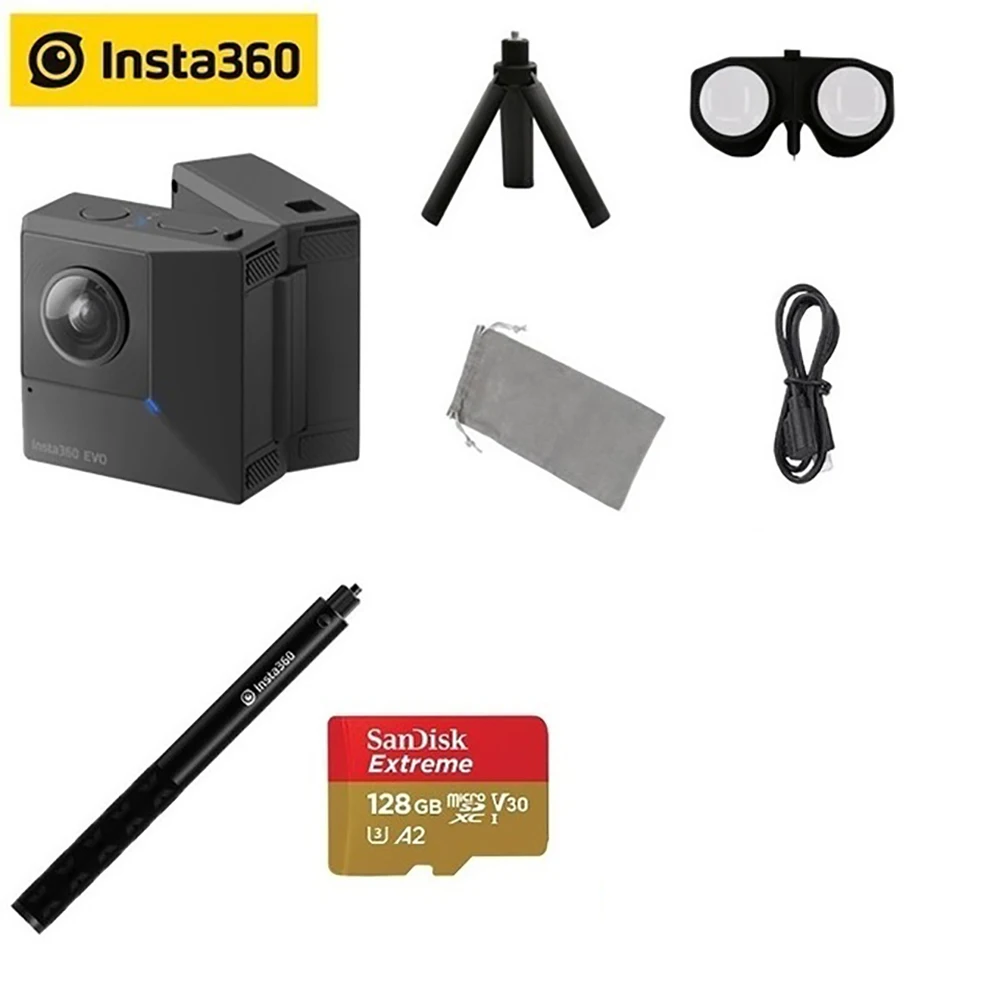 Insta360 EVO 3D VR панорамная видеокамера 5 7 K видео Insta 360 для Android/iPhone IP XS Max Plus