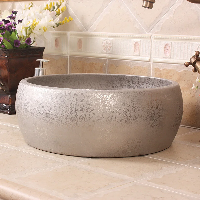 Китайская керамическая раковина ручной работы Lavobo круглая столешница чаши