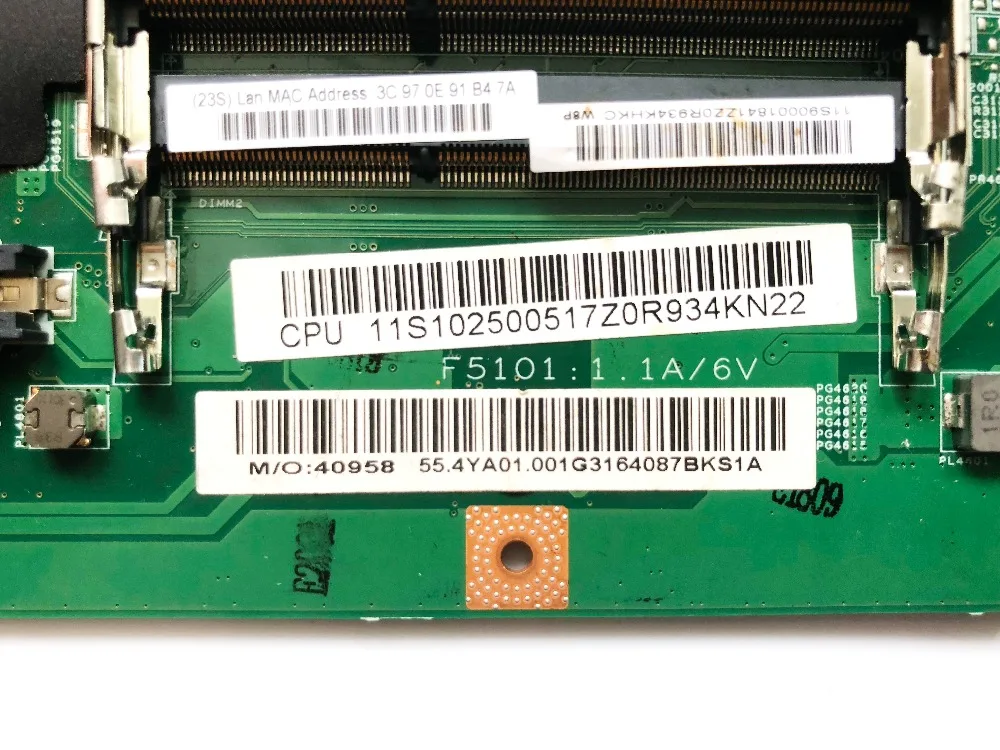 Оригинальная материнская плата для ноутбука Lenovo B590 HM77 LA58 11273 1 48 4te01. 011 11S1025005