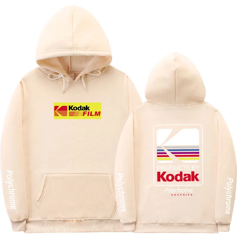 Khaki XMS098 Новинка года. Толстовка с капюшоном для мужчин и женщин. Модная брендовая осенне-зимняя уличная одежда. Толстовки в стиле хип-хоп Kodak. Мужские толстовки - Цвет: Khaki XMS098