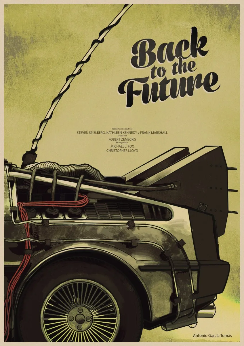 Back to The Future Плакаты Sci fi агитационных ретро крафт плёнки плакат декоративный DIY