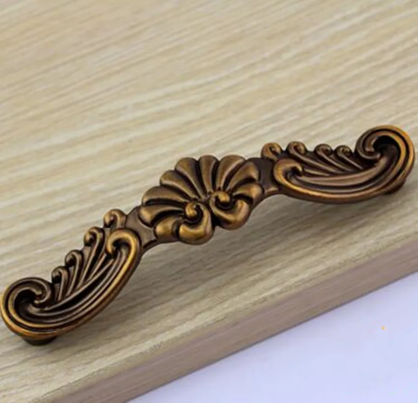 128 мм желтая антикварная латунная тумба кухонного шкафа дверные ручки 64 96 ТВ