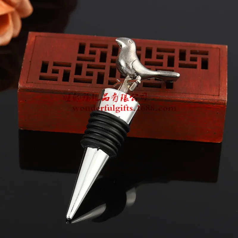 Wedding Supplies Creative party Favor Gift for guest - Love Bird Chrome Wine Bottle Stopper 1 piece | Дом и сад