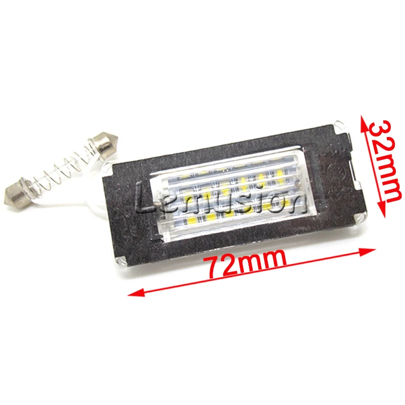 1 пара Автомобильный светодиодный светильник номерного знака 12 В белый SMD LED canbus