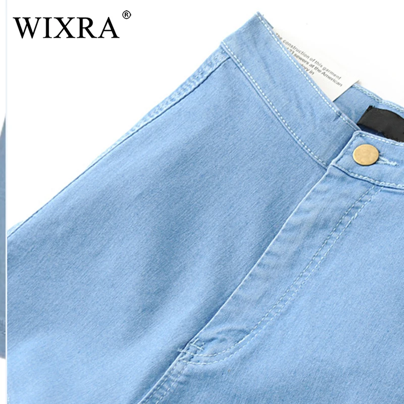 Wixra, базовые шорты, женские джинсовые шорты с высокой растягивающейся молнией, женские джинсовые шорты с высокой талией, шорты размера плюс для женщин