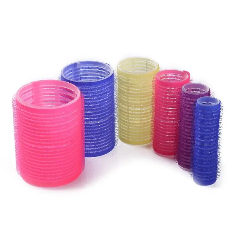 12 шт самозахватывающиеся ролики для волос все размеры домашние салонные