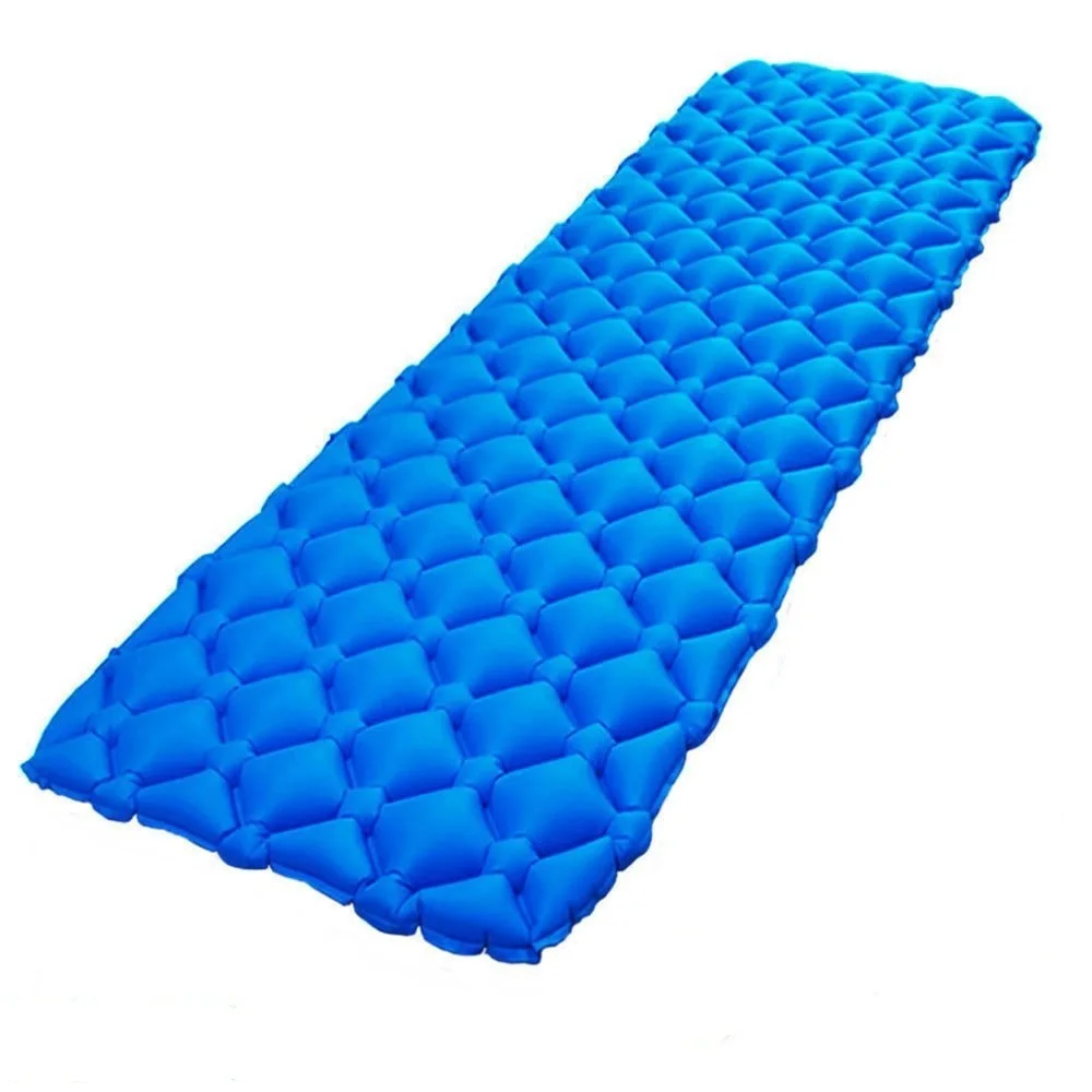 blue Наружный туристический коврик из нейлона ТПУ 192*60*5,5 см, воздушный матрас, Ультралегкая надувная кровать для пешего туризма, пикника, пляжной палатки, спальной кровати - Цвет: blue