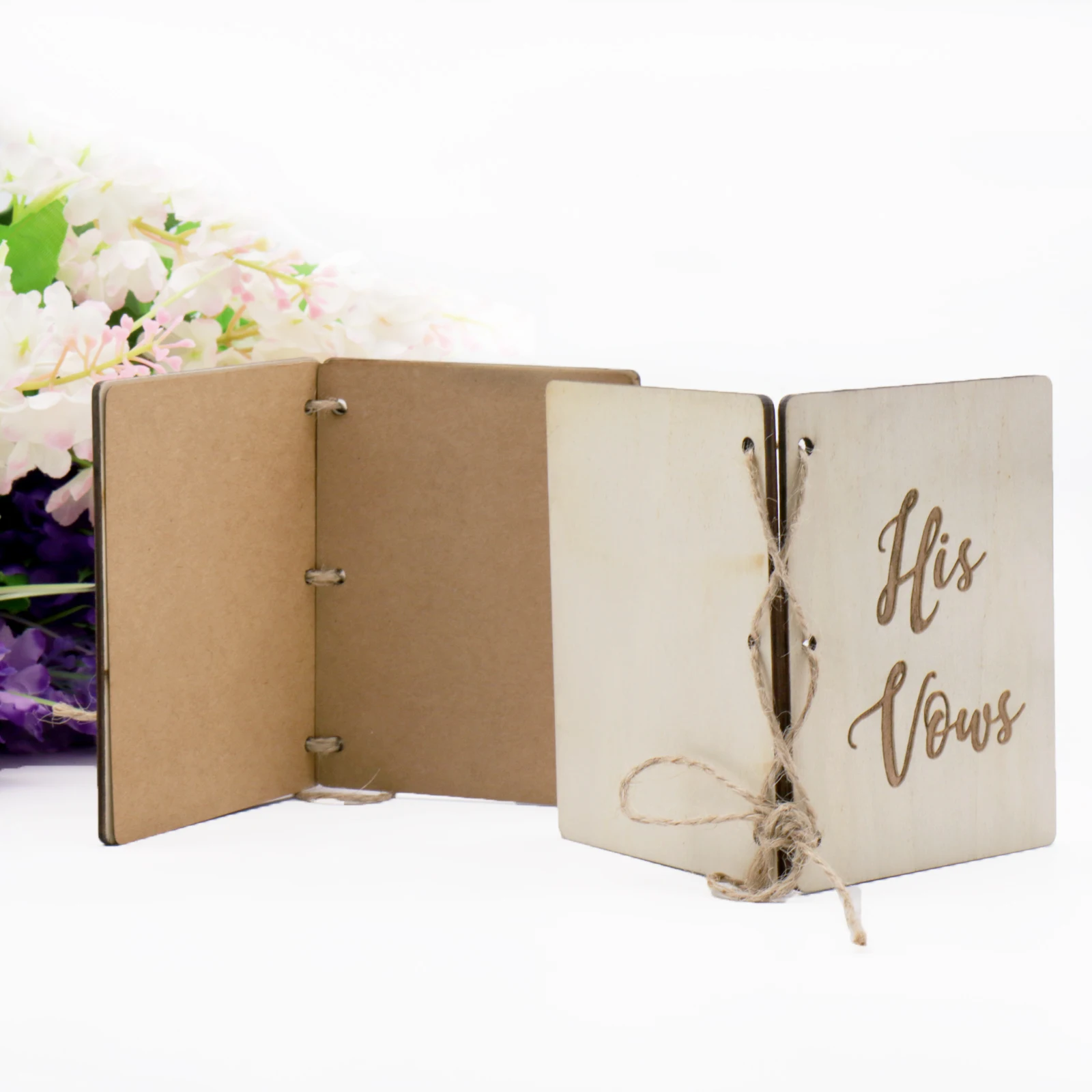 7 8*10 5 см деревянные Свадебные книги свадебные украшения его Vows Book Her Set