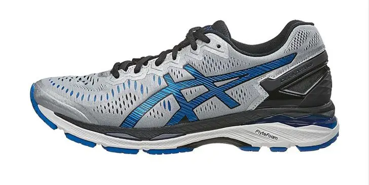 Оригинальное новое поступление официальный ASICS GEL-KAYANO 23 мужские кроссовки на подушке Удобная уличная спортивная обувь - Цвет: silver blue black