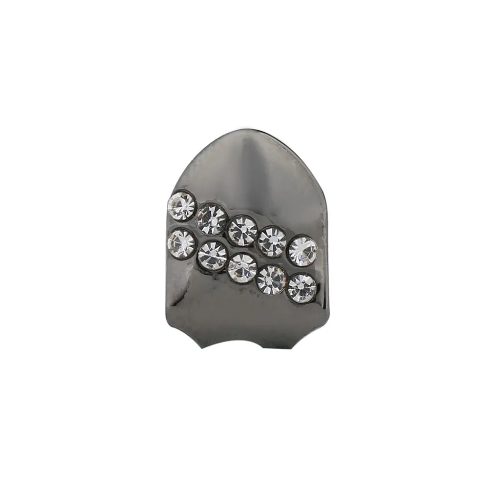 4 цвета CZ Циркон проложенные одиночные зубы Grillz Косплей вечерние