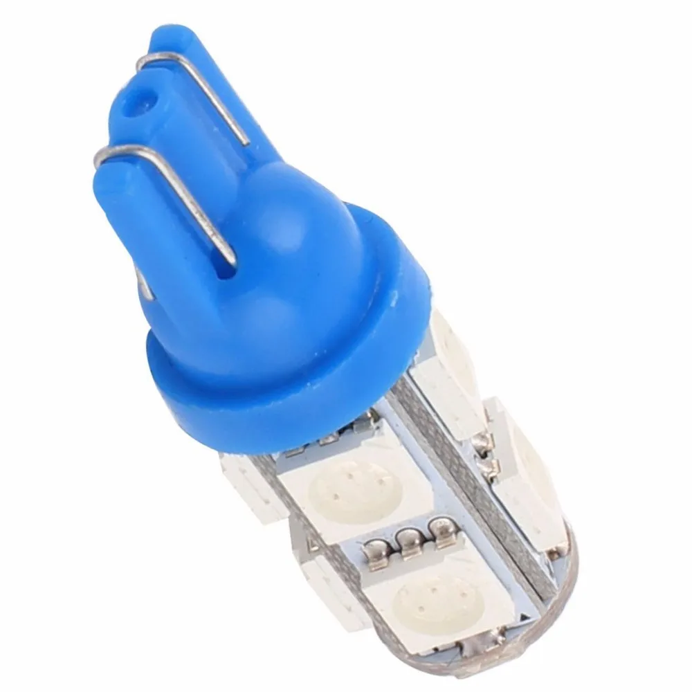 50 шт. Оптовая Продажа T10 9 SMD LED 5050 12 В белый свет 9smd 9LED Клин Авто светодиодные лампы