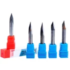 HUHAO, 1 шт., 4 мм, 6 мм, 3 края, твердосплавные пипам-Биты, 2 А, хорошее качество, гравировальные Фрезы с ЧПУ, фрезерный станок, трехсторонняя фреза