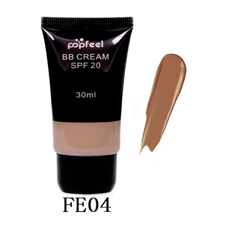 4 Popfeel бренд макияжные основы Водонепроницаемый SPF 20 солнцезащитный крем отбеливающий матовая лицевая сторона жидкость цвета "нюд" основа для макияжа BB крем, для макияжа - Цвет: 4