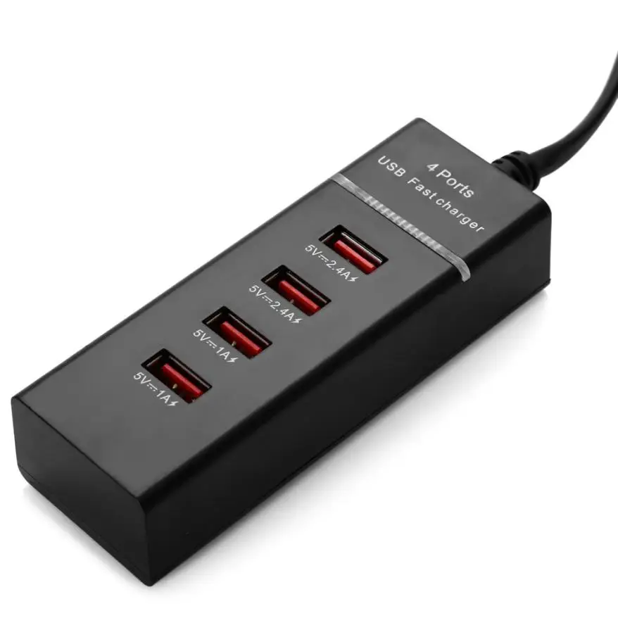 Универсальное 4 порта USB настенное зарядное устройство адаптер питания для
