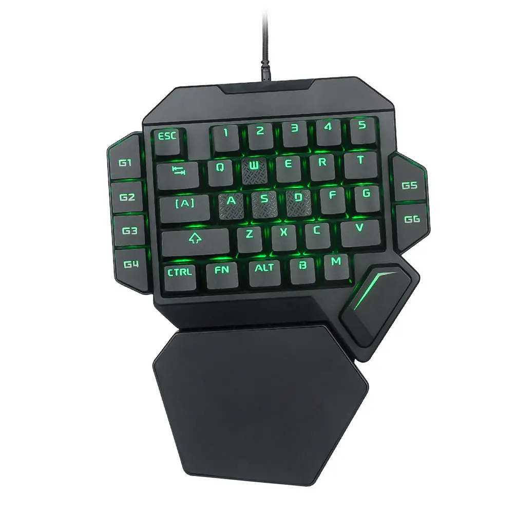 K50 универсальная RGB подсветка одна рука офис есть курица Проводная игровая клавиатура Механическая 35 клавиш эргономичный Настольный портативный