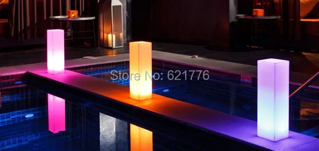 D30*H192 CM HOT!LED square light tower rechargeable Floor lamp colonne lumineuse led block colorful column | Лампы и освещение