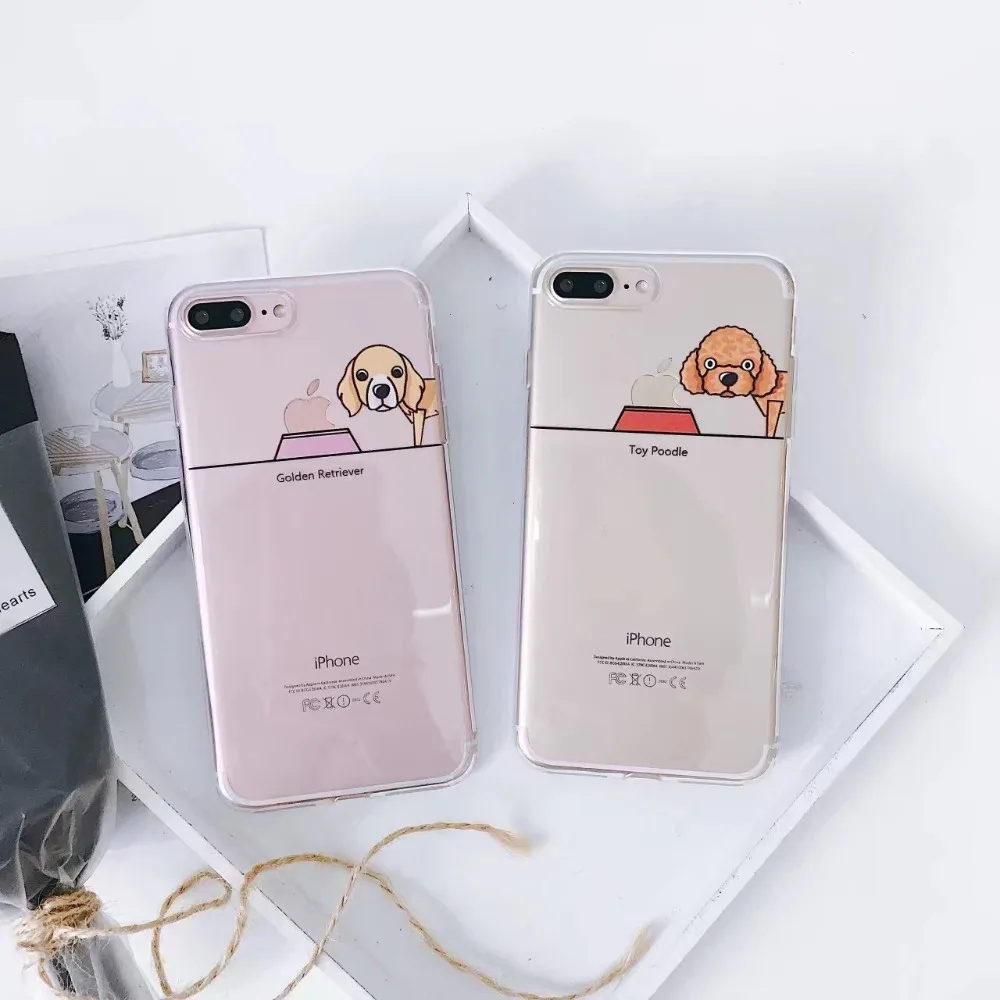 Чехол для Apple iPhone X Fundas с милой собачкой и едой забавная игрушка пудель щенок