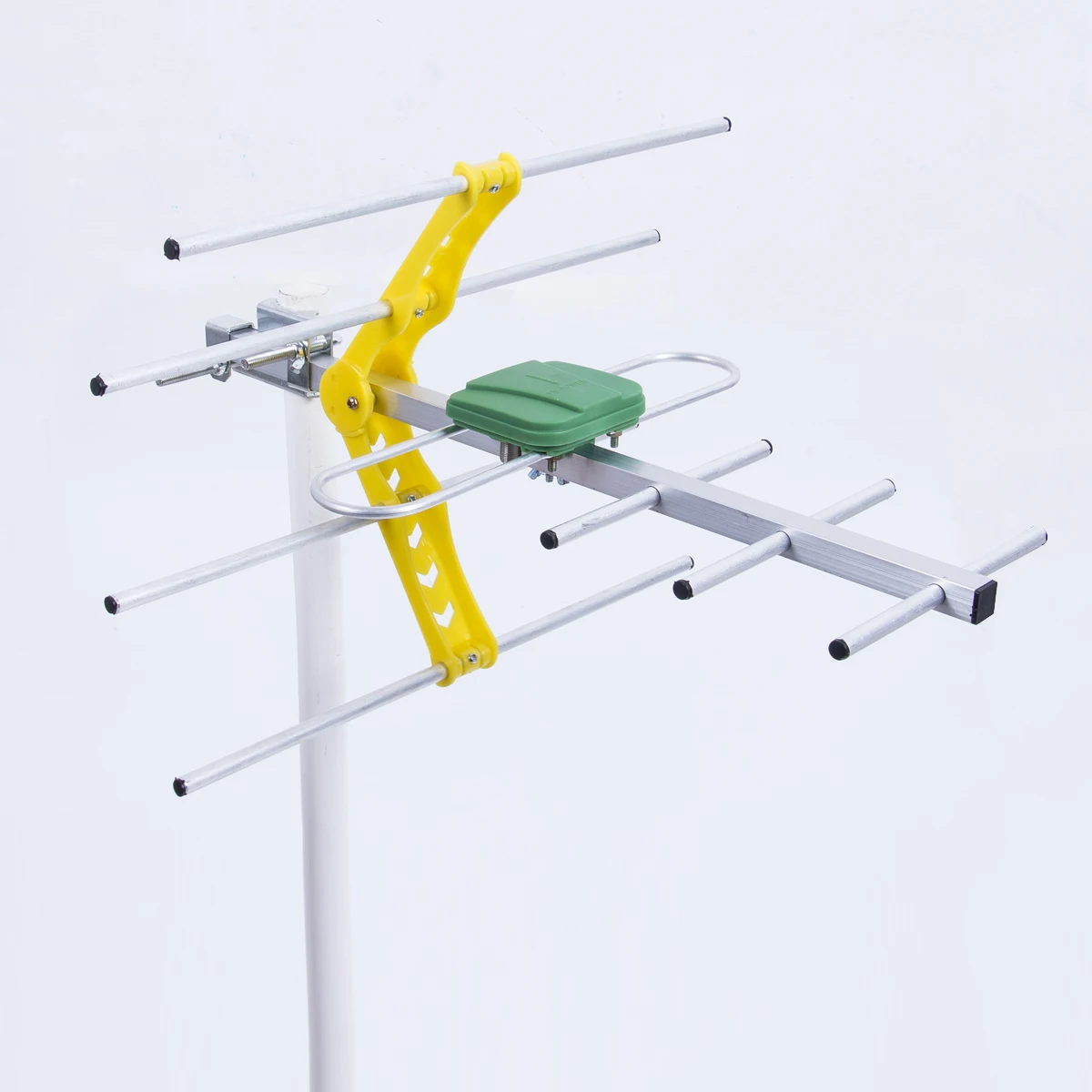 Наружная усиленная Антенна Yagi, 100 км, HD tv, 15 дБ, дальность UHF/VHF/FM