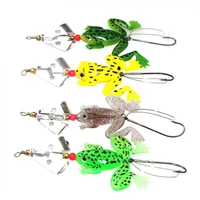 rubber frog soft bait 3 14 6 2g sinking bass carp artificial spinner swim bait fishing lure with high carbon steel hook