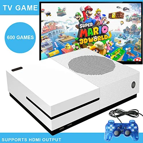Mini TV Retro Video Game Console 4GB Built-in 600/621 classic game support HD HDMI For FC/GBA/SNES/SMD with 600+ games - Цвет: Белый