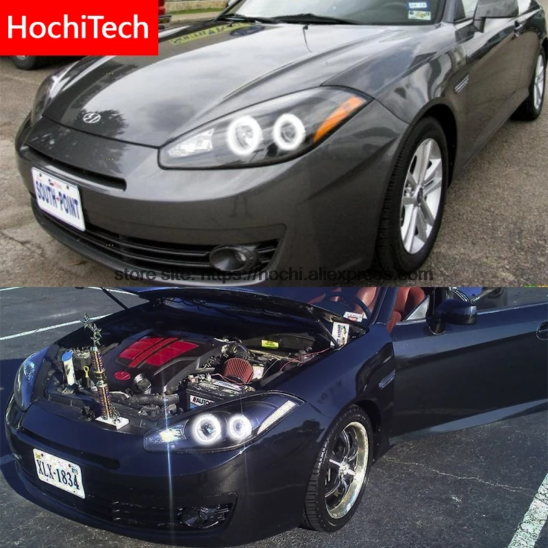 Для Hyundai Tiburon 2007 2008 GK FL2 COB Светодиодный дневной светильник Белый Halo Cob Led Angel Eyes Ring Free