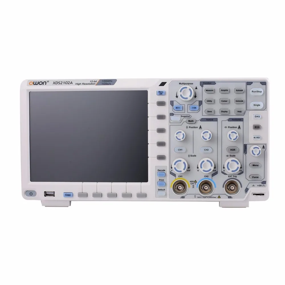 OWON XDS2102A 2 канала глубокой памяти ЖК-дисплей цифровой осциллограф для хранения