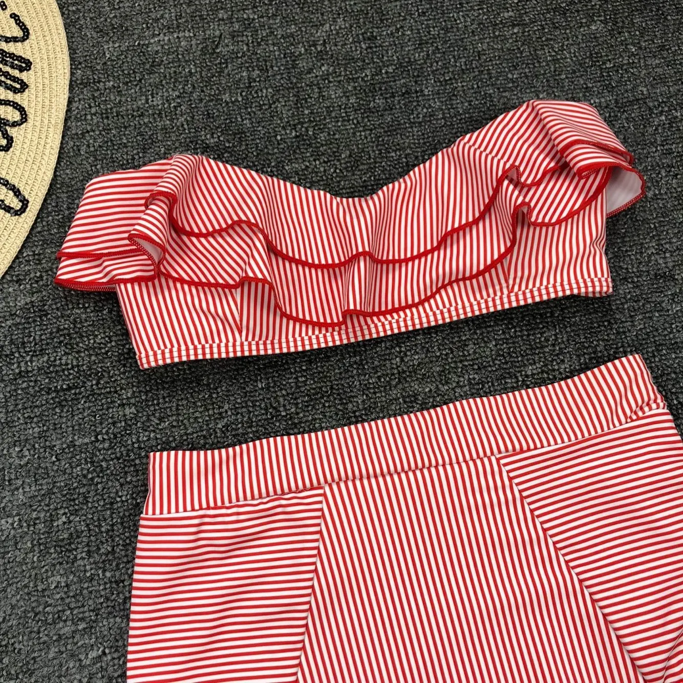 Bikini 2019 Simple Swimsuit Summer Swimming Suit For Women Sexy Lace High Waist Bathing Set | Женская одежда