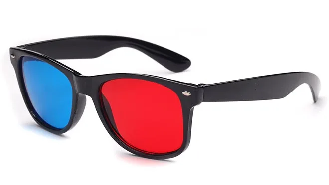 Пластиковые 3d очки в рамке красные синие 2 шт./лот|3d glasses|3d vision glasses3d glasses tv |