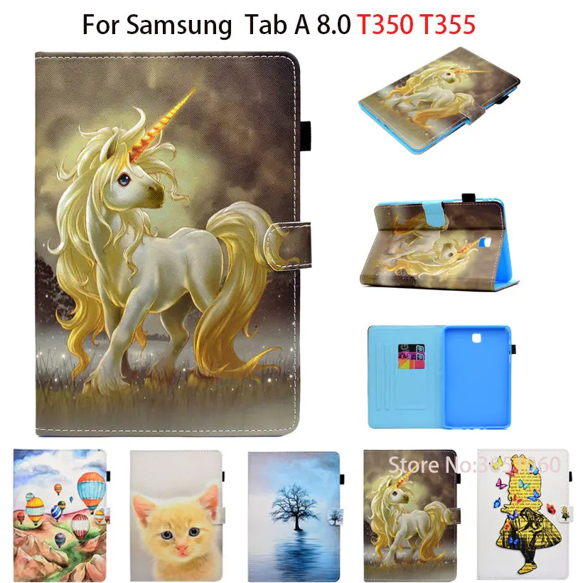 Женский чехол для Samsung Galaxy Tab A умный с диагональю 8 0 дюйма модный мультяшный