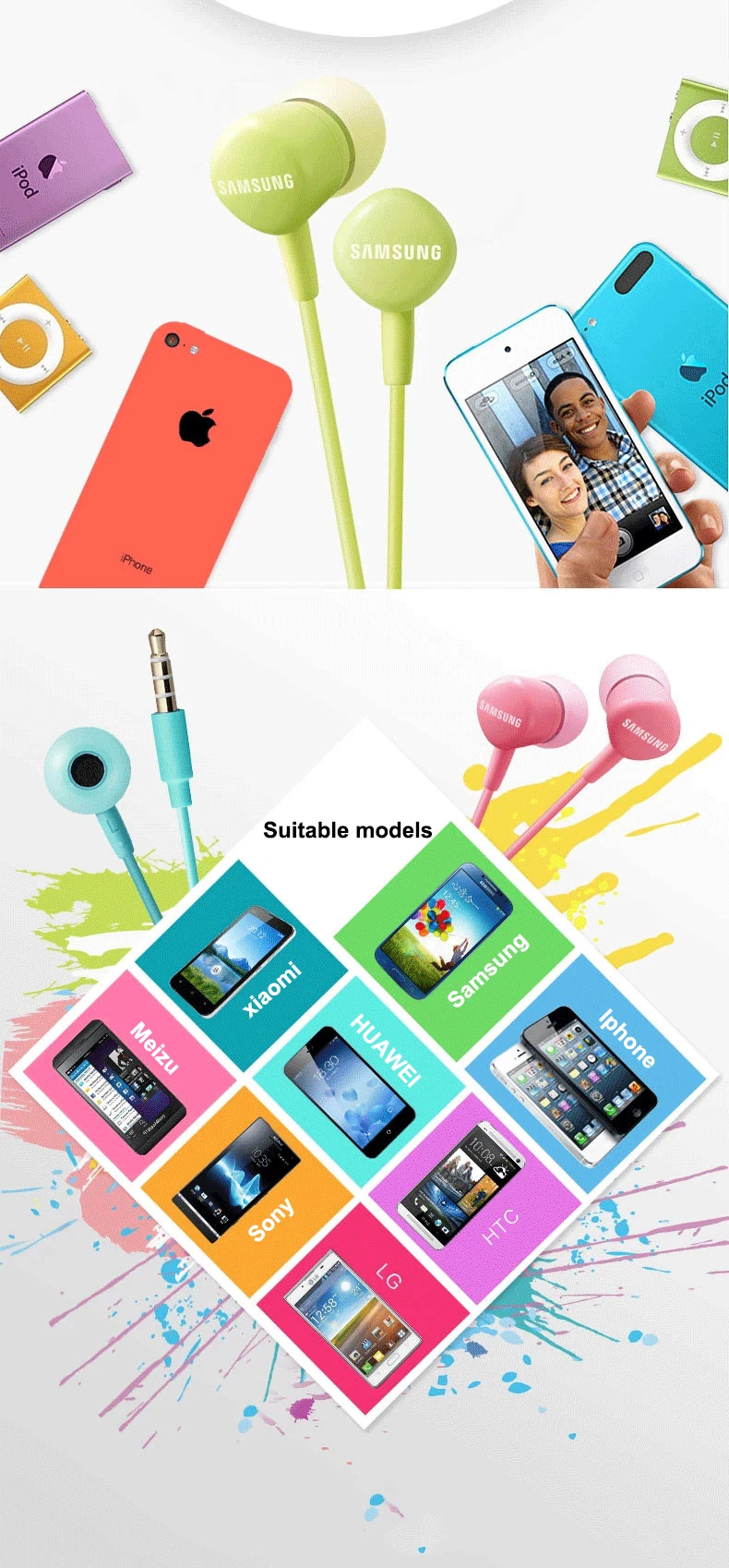 Оригинальные наушники samsung HS130, проводная гарнитура 3,5 мм с микрофоном для samsung Galaxy S8 S8Edge