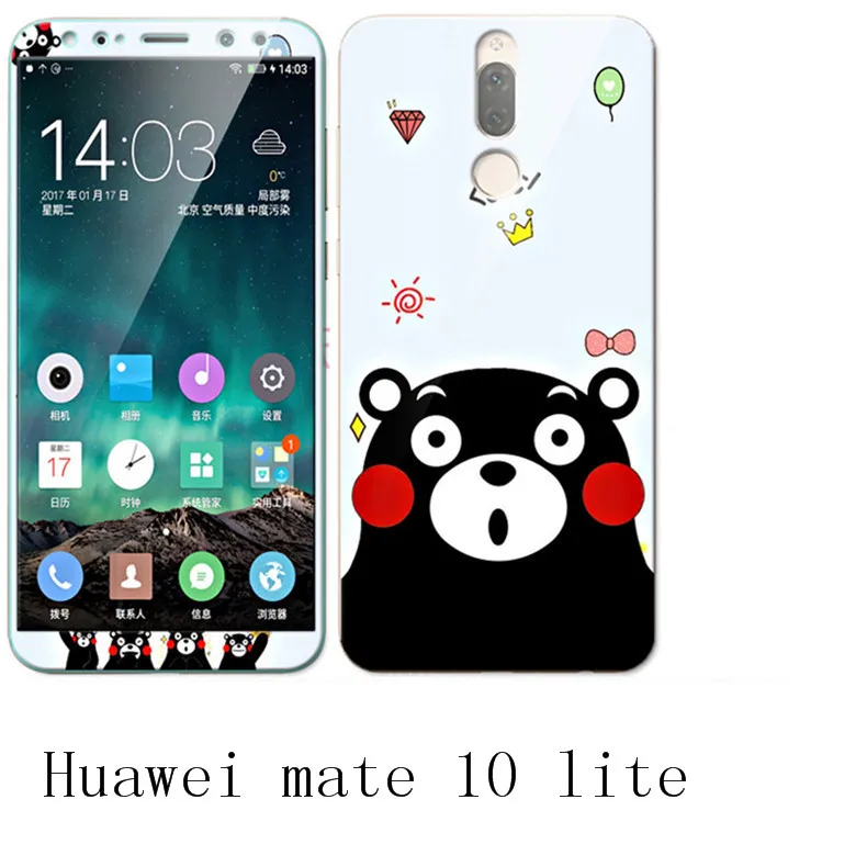 color as photo Huawei mate 10 lite чехол 360 градусов защитный ТПУ чехол+ цветной Интегрированный чехол из закаленного стекла для huawei mate 10 lite#3088 - Цвет: color as photo