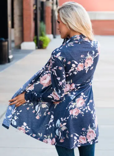 

New Autumn Women Blouses Boho Cardigan Fashion Ladies Shirt Floral Print Blouse camisas femininas Loose Beach Shawl