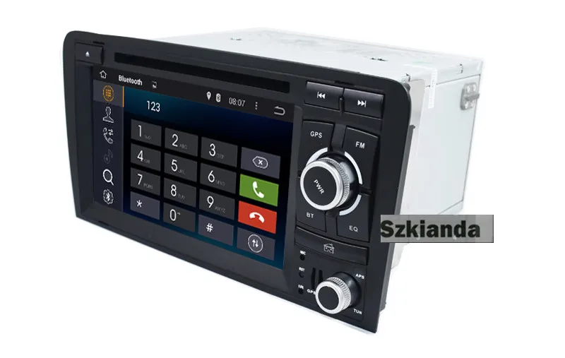 7 дюймов Android 7.1 автомобиль DVD GPS для Audi A3 2002-2011 wifi 4 г навигации BT Радио рулевое