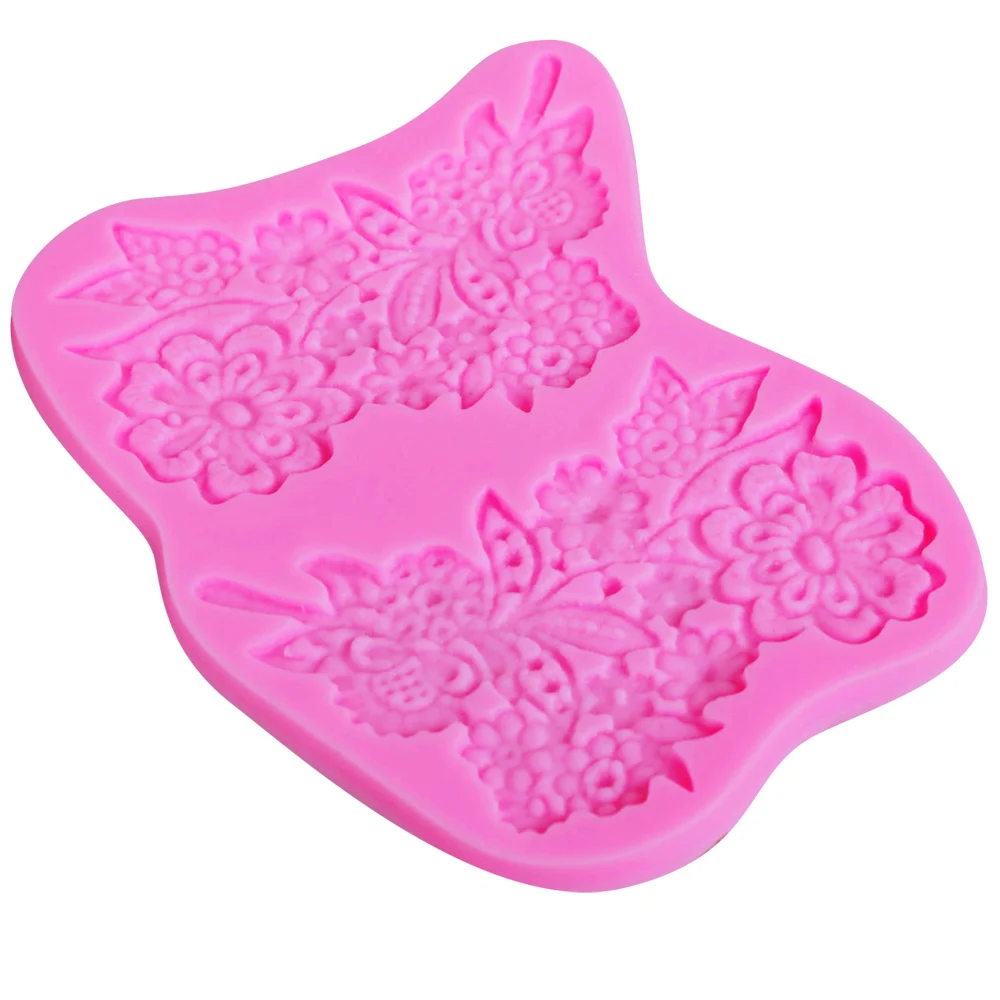 10PCS/SET Flower Border Silicone Lace Mold Fondant Cake Decorating Tool Chocolate Resin Clay Candy Mould Baking m706 | Дом и сад