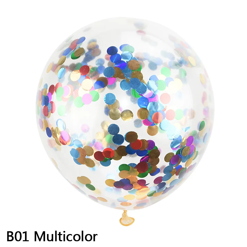B01 Multicolor 5/10 шт. 12in розовое цвета: золотистый, серебристый блеском конфетти воздушные шары для вечеринки будущей матери День рождения поставки идеально Свадебные украшения 8z - Цвет: B01 Multicolor