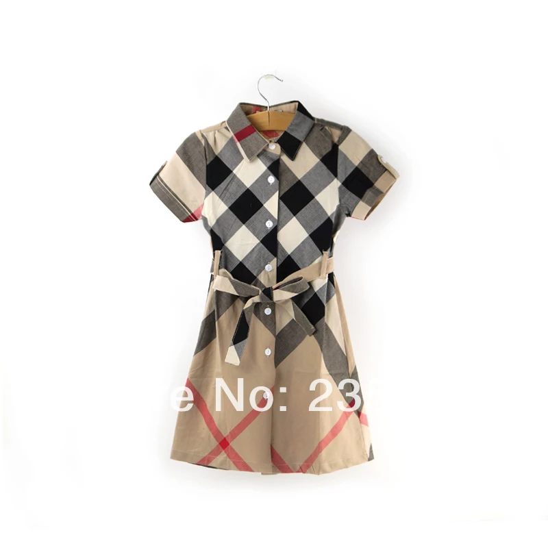 New Arrival 100% cotton baby fashion dress kids 5pcs/lot skirt fit 3-7 years children plaid on sales(1265) | Мать и ребенок