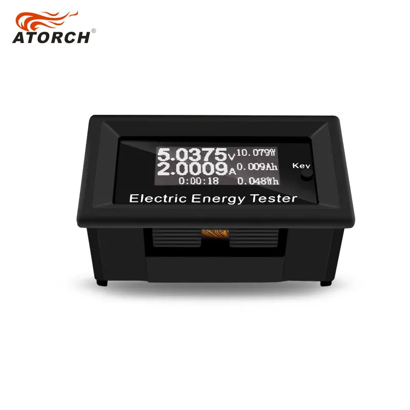 ATORCH DC Цифровой вольтметр ток Напряжение метр ЖК дисплей энергии тестер Амперметр