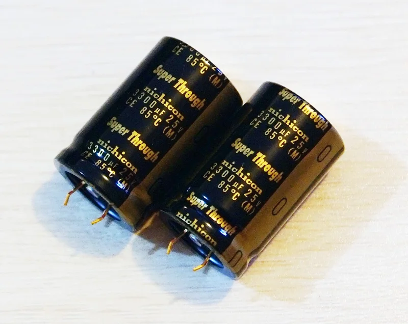 2020 hot sale 2PCS/10pcs nichicon KG 3300Uf/25V 25*40mm gold foot Super Through audio electrolytic capacitor free shipping